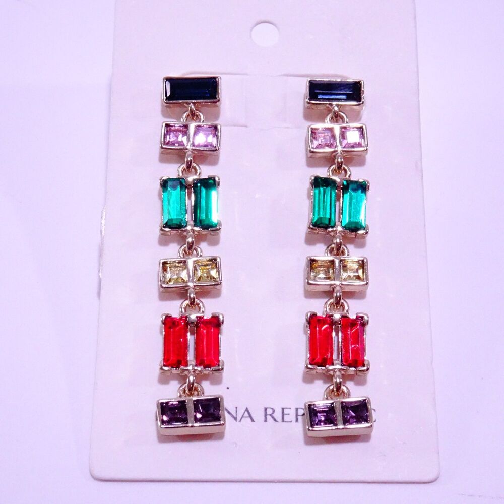 Banana Republic Women's Gemstone Articulated Link Drop Earrings NWT 48
